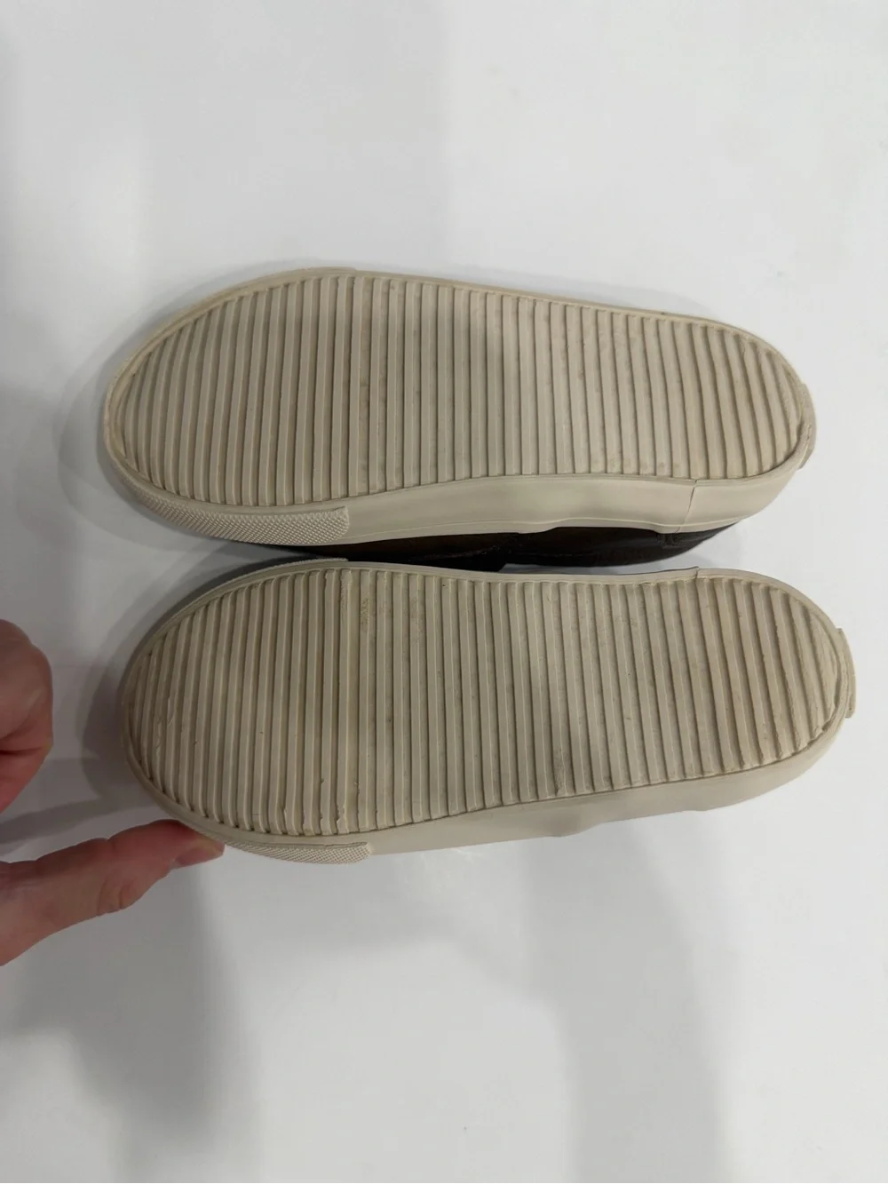 Old Navy Brown Slip-On Sneakers Toddler Size 9 Faux Leather Casual School Shoes
